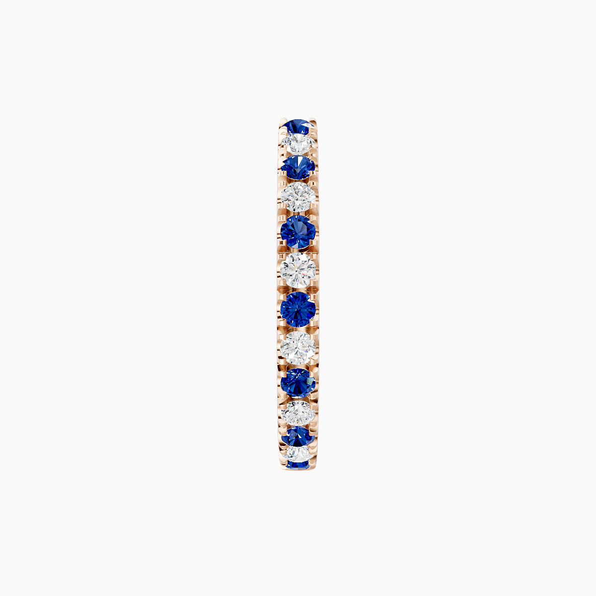 Terra | 18k Rose Gold 9.5 mm Sapphire & Diamond Hoop Piercing