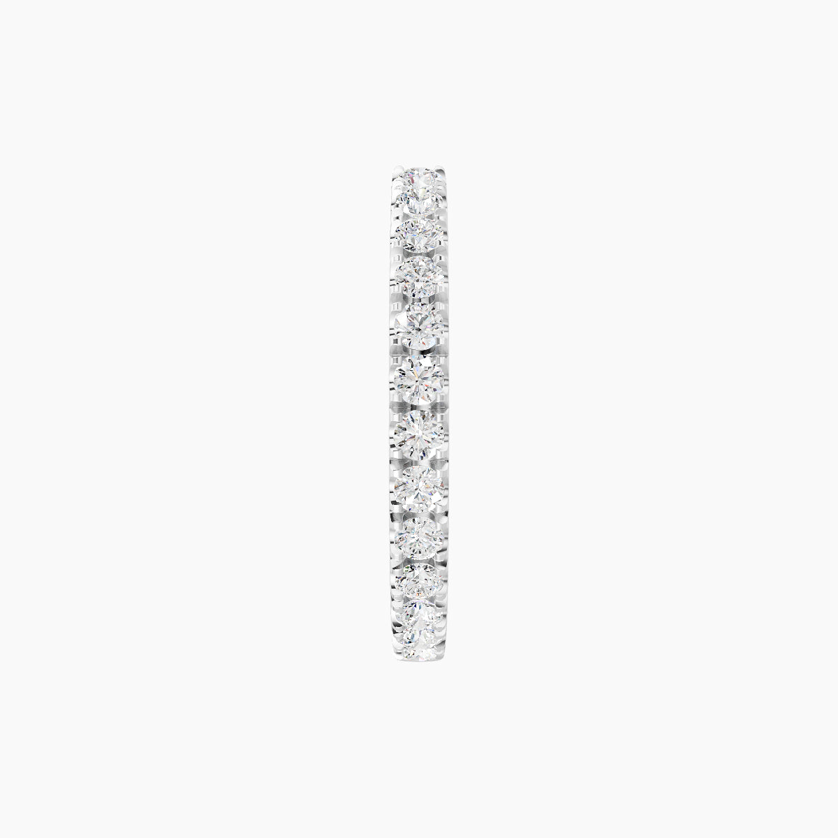 Terra | 18k White Gold 9.5 mm Diamond Hoop Piercing