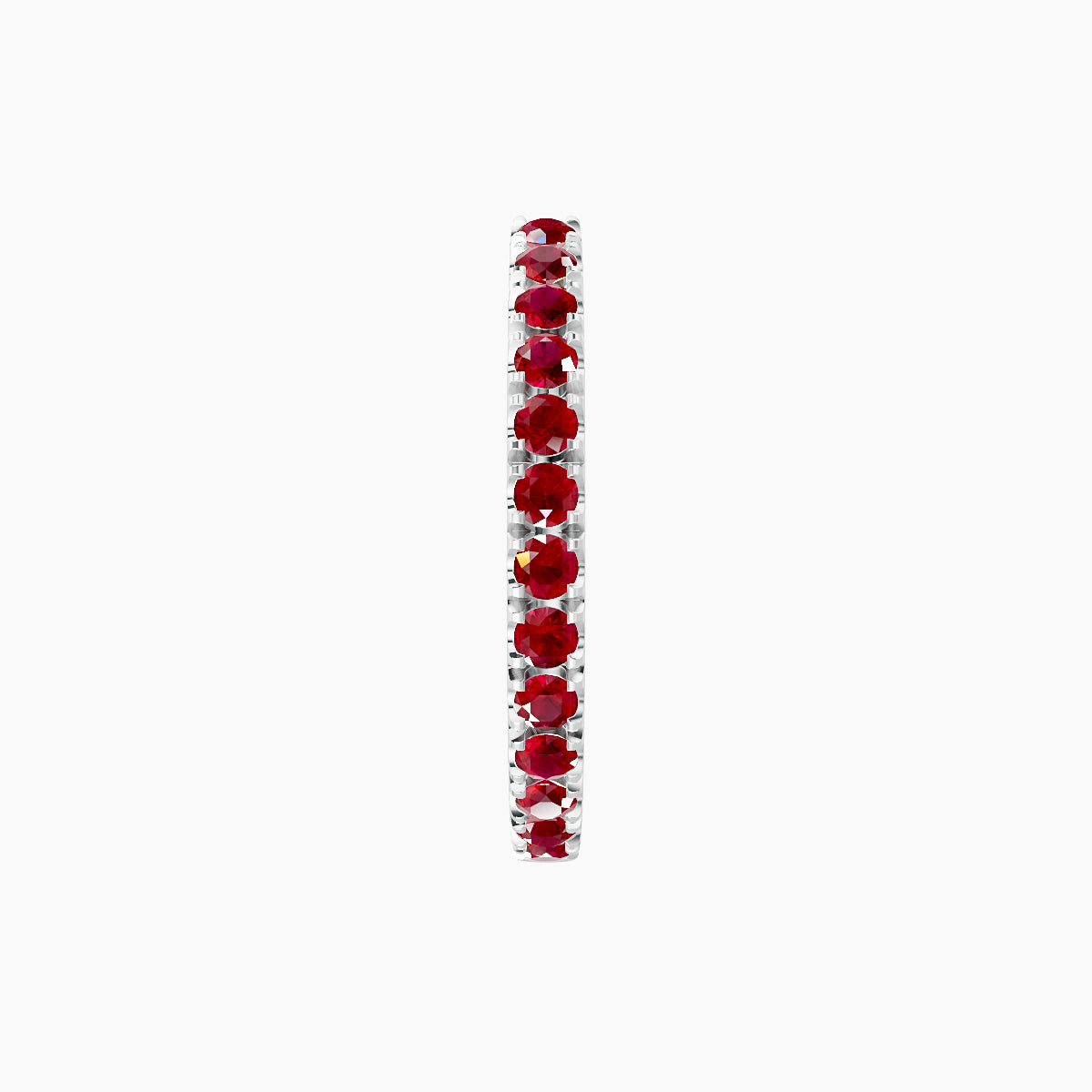 Terra | 18k White Gold 9.5 mm Ruby Hoop Piercing