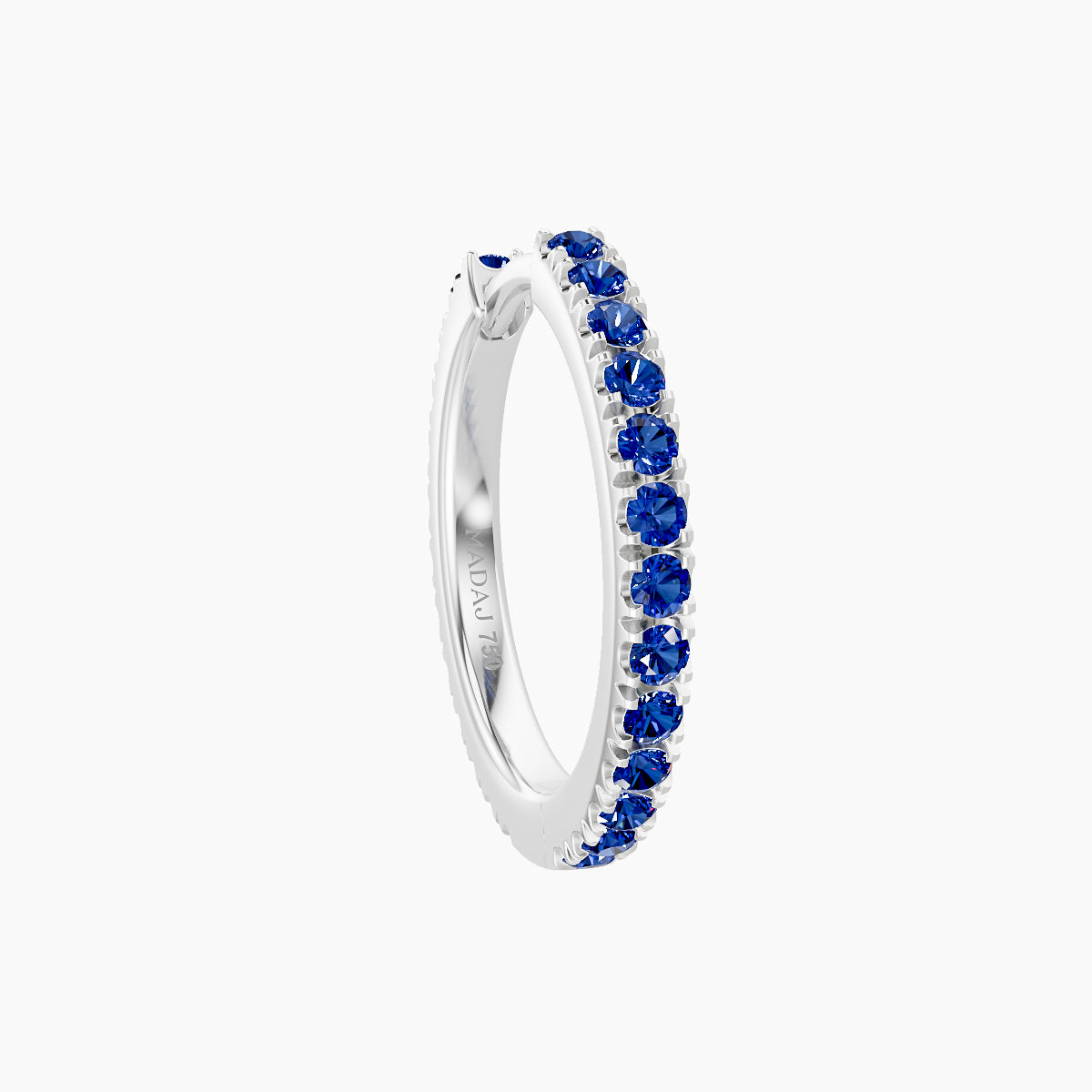 Terra | 18k White Gold 9.5 mm Sapphire Hoop Piercing