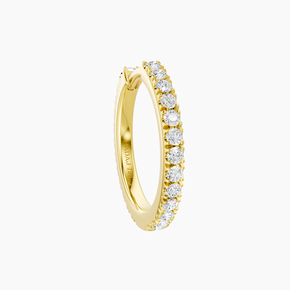 Terra | 18k Yellow Gold 9.5 mm Diamond Hoop Piercing
