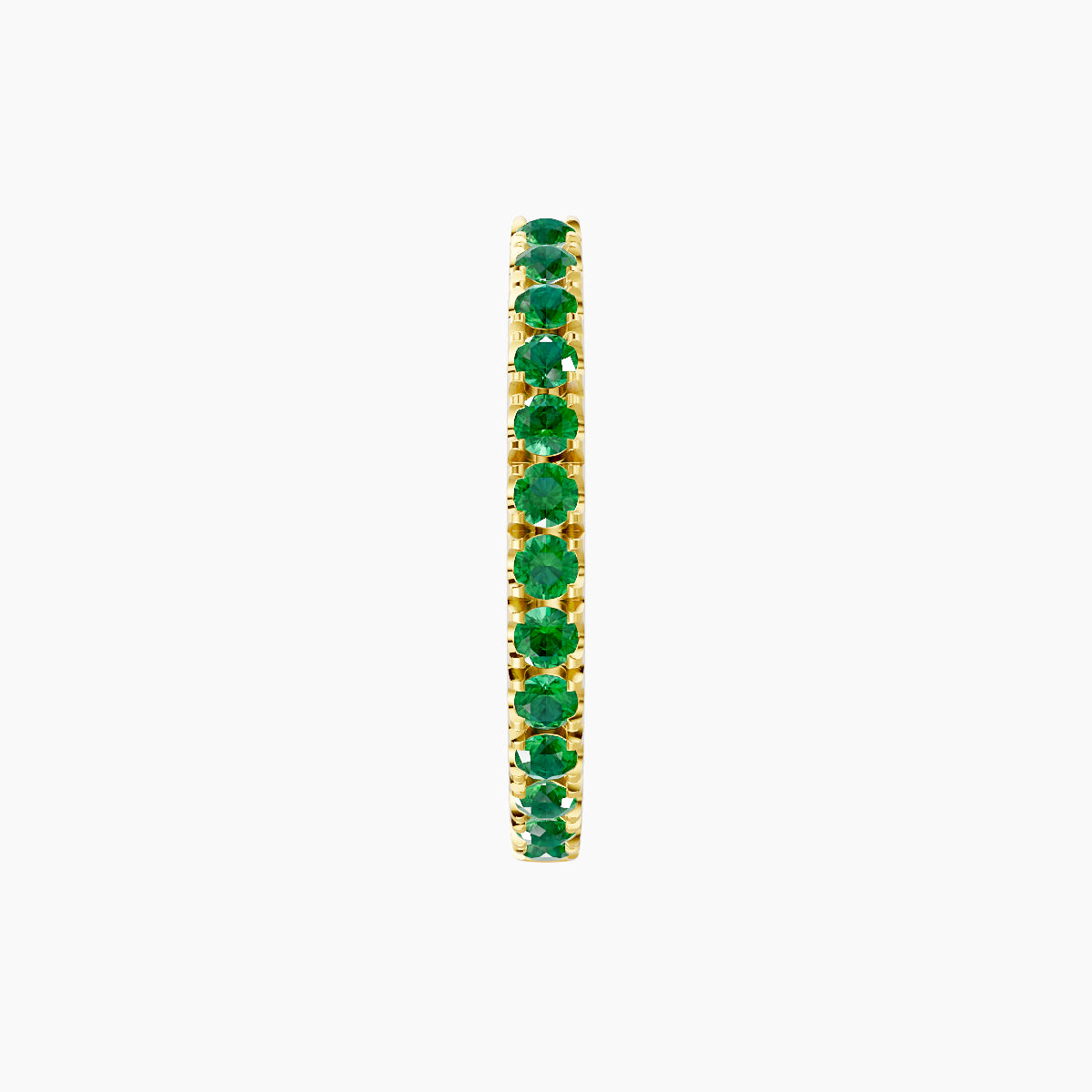 Terra | 18k Yellow Gold 9.5 mm Emerald Hoop Piercing