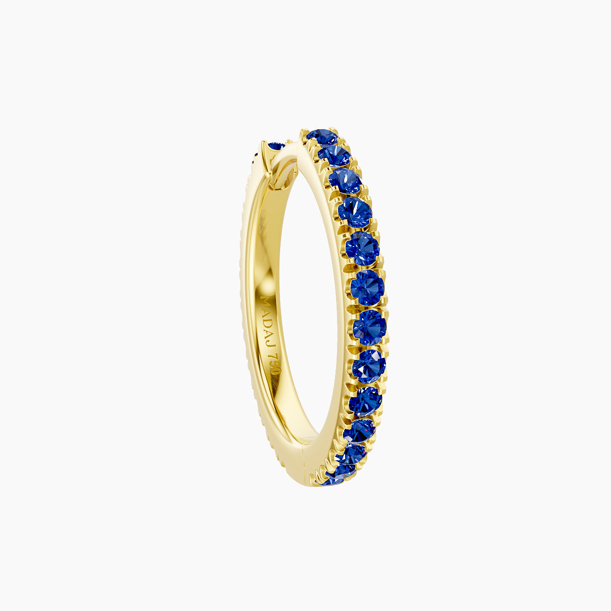 Terra | 18k Yellow Gold 9.5 mm Sapphire Hoop Piercing