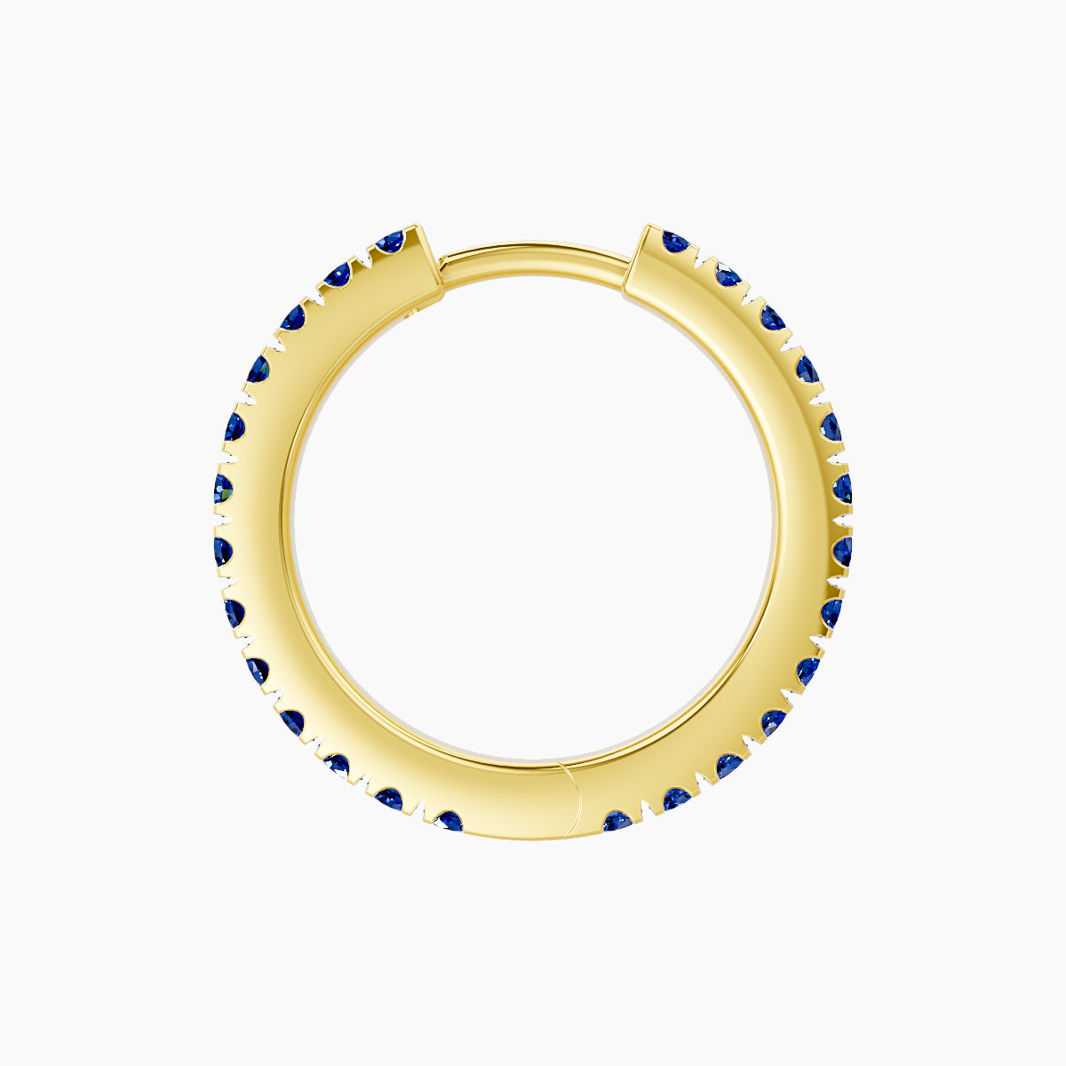 Terra | 18k Yellow Gold 9.5 mm Sapphire Hoop Piercing
