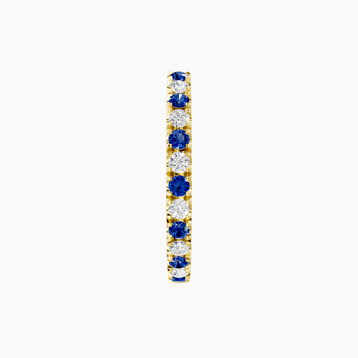 Terra | 18k Yellow Gold 9.5 mm Sapphire & Diamond Hoop Piercing