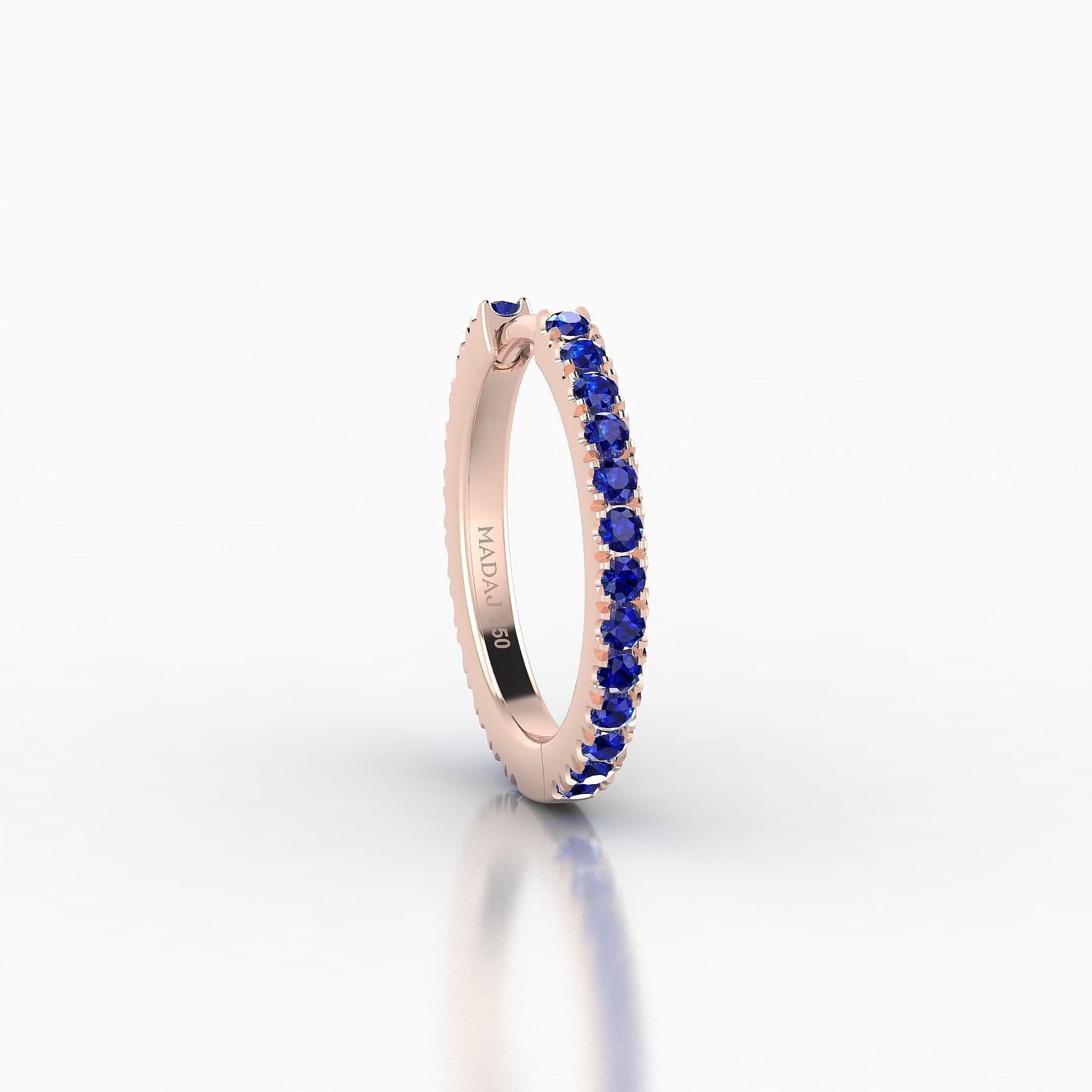 Terra | 18k Rose Gold 9.5 mm Sapphire Hoop Piercing