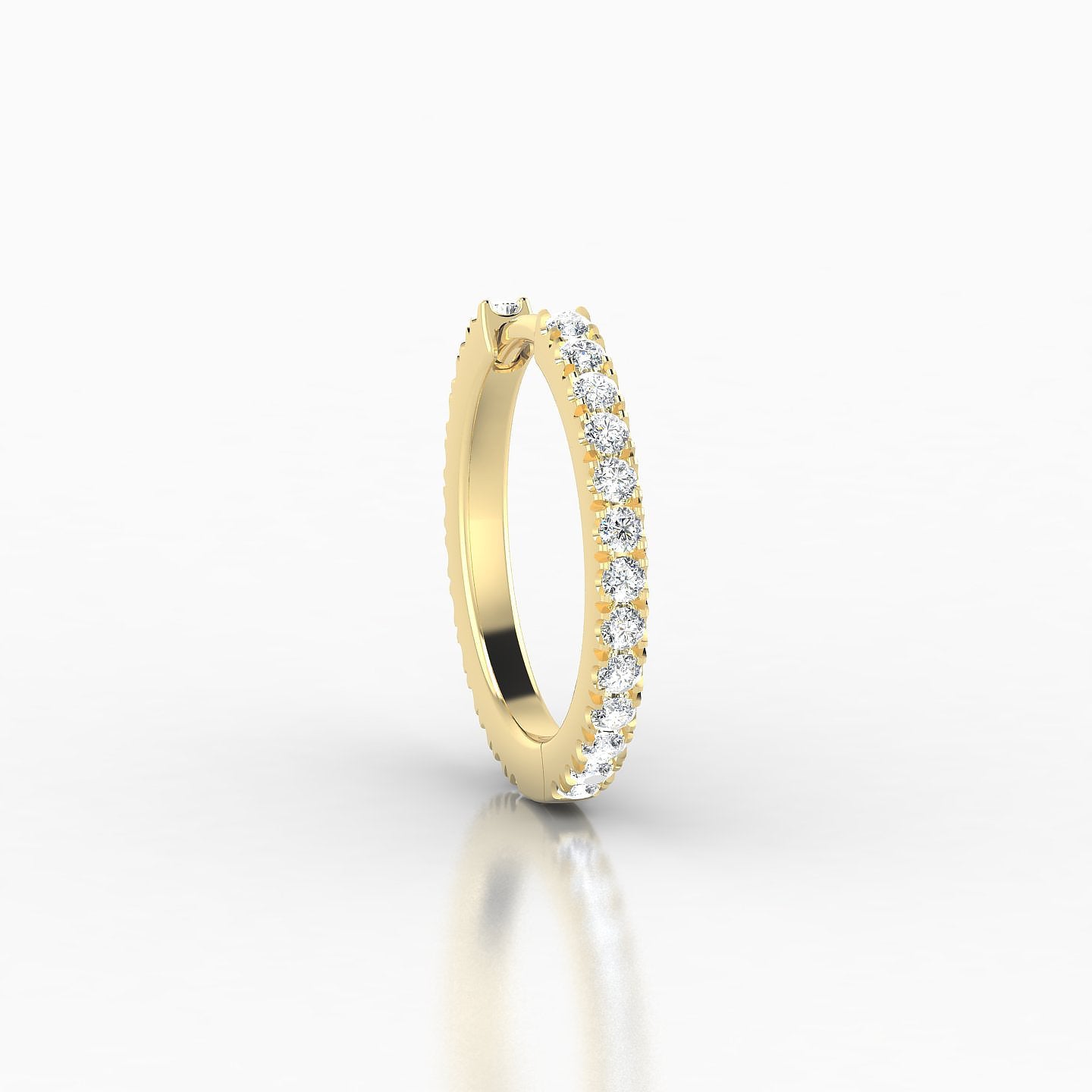 Terra | 18k Yellow Gold 9.5 mm Diamond Hoop Piercing