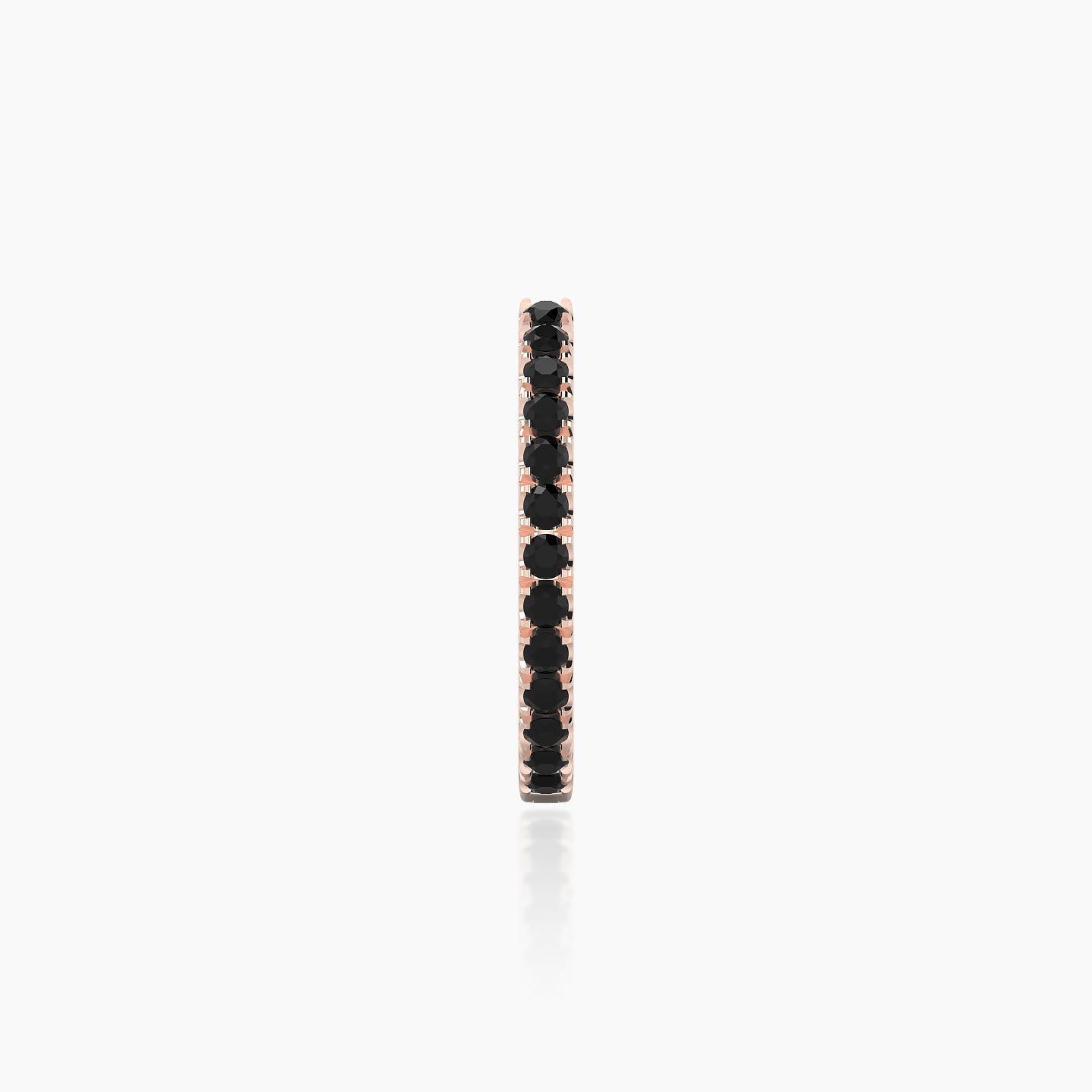 Terra | 18k Rose Gold 9.5 mm Black Diamond Hoop Piercing