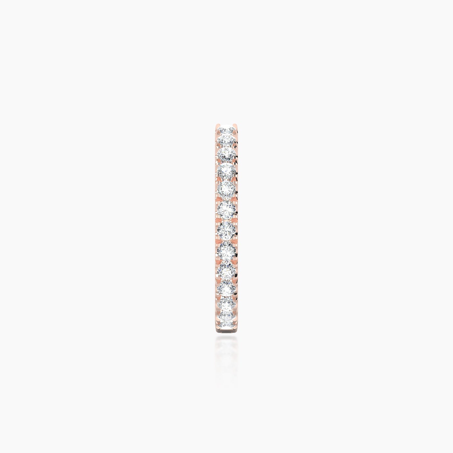 Terra | 18k Rose Gold 9.5 mm Diamond Hoop Piercing