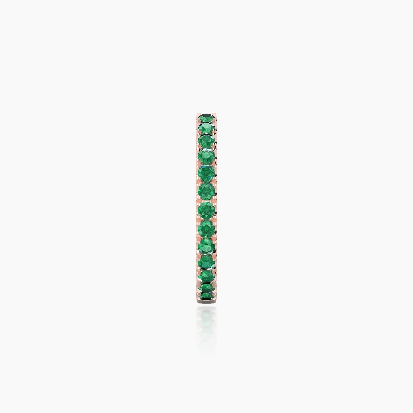 Terra | 18k Rose Gold 9.5 mm Emerald Hoop Piercing