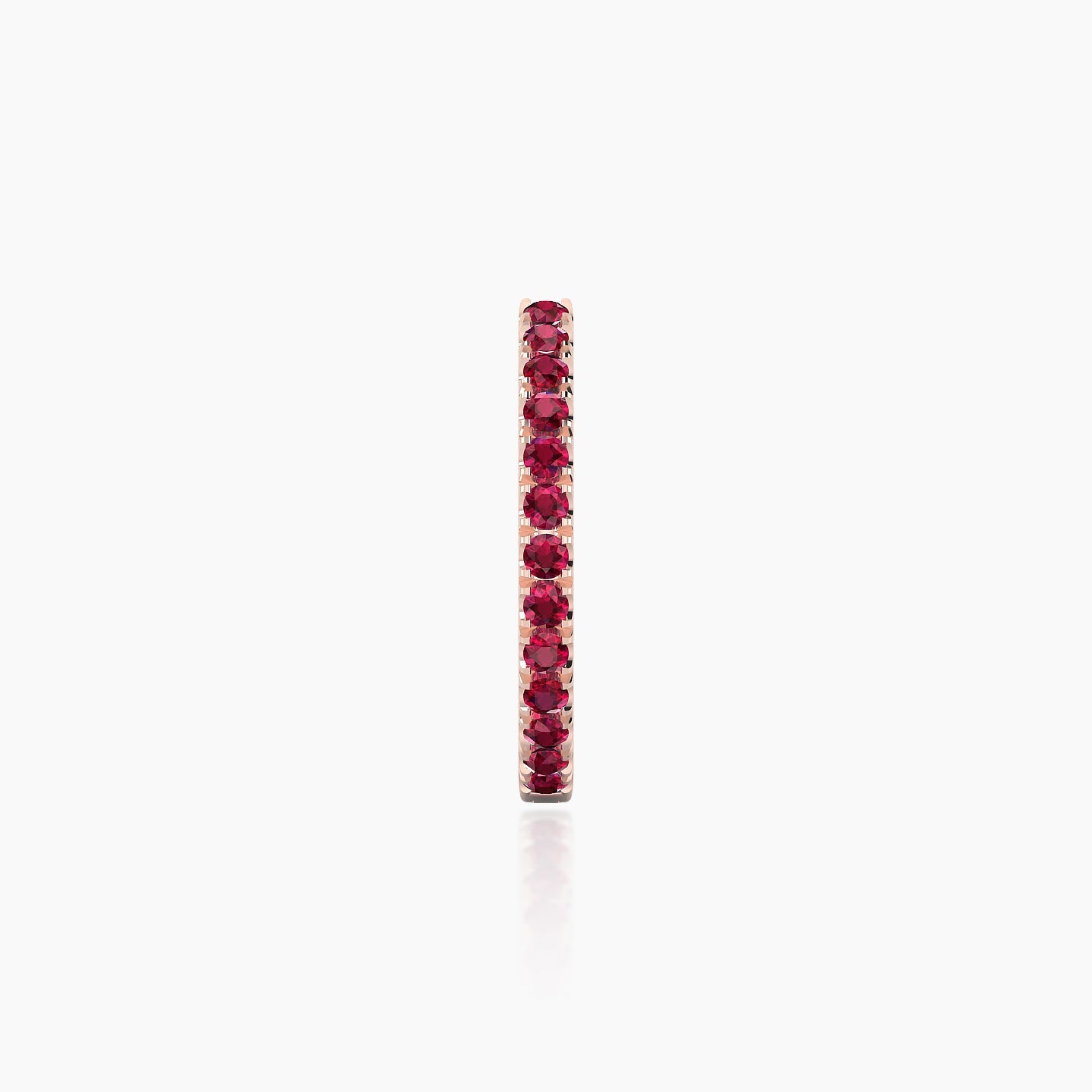 Terra | 18k Rose Gold 9.5 mm Ruby Hoop Piercing