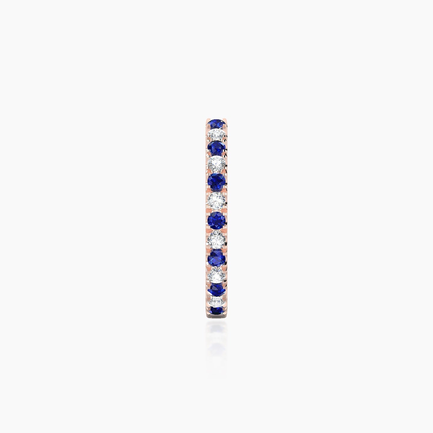 Terra | 18k Rose Gold 9.5 mm Sapphire & Diamond Hoop Piercing