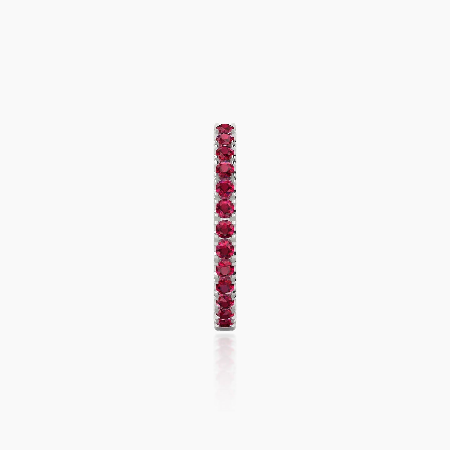 Terra | 18k White Gold 9.5 mm Ruby Hoop Piercing