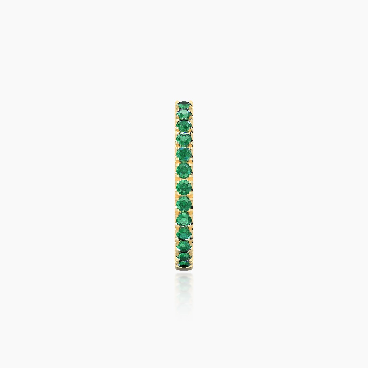 Terra | 18k Yellow Gold 9.5 mm Emerald Hoop Piercing