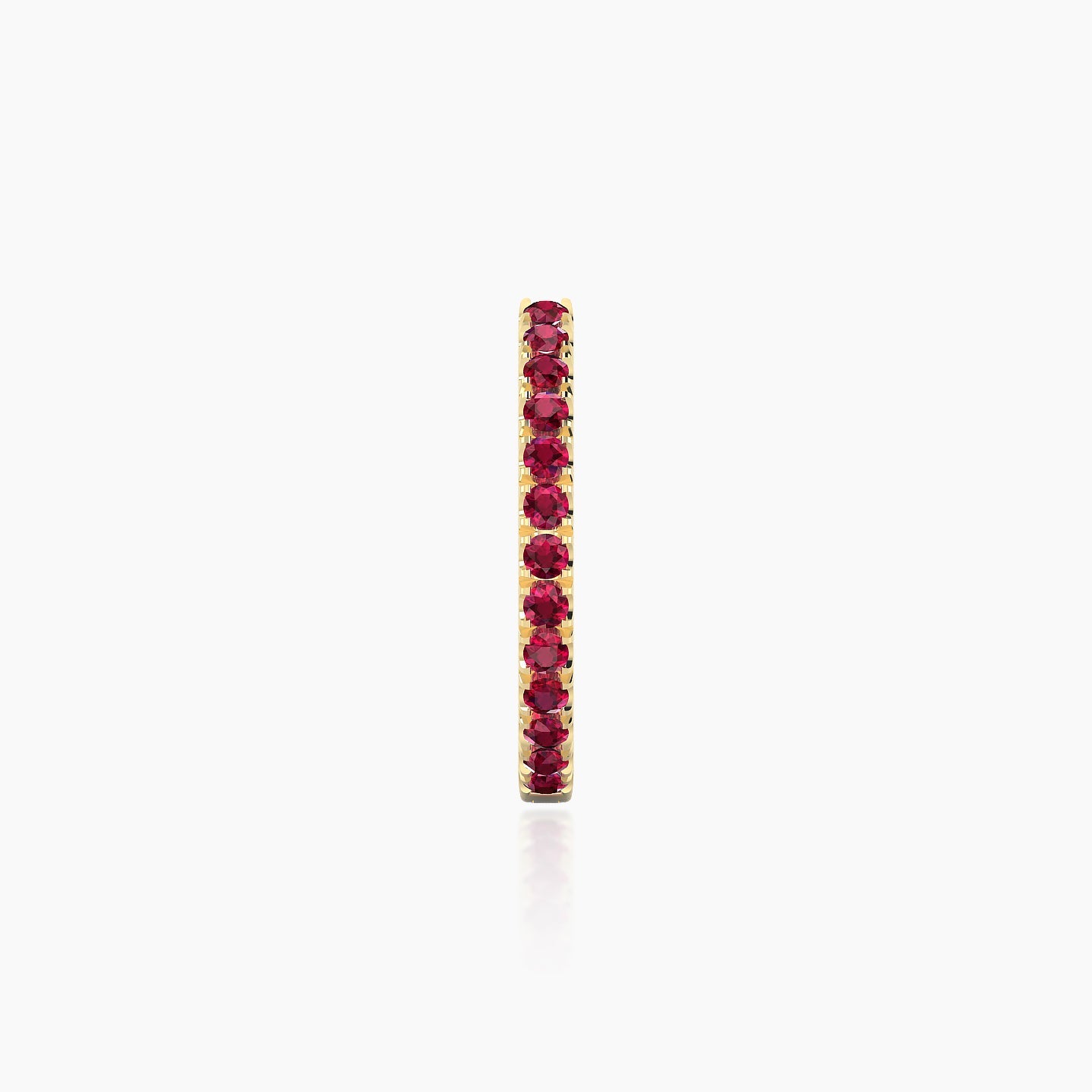 Terra | 18k Yellow Gold 9.5 mm Ruby Hoop Piercing