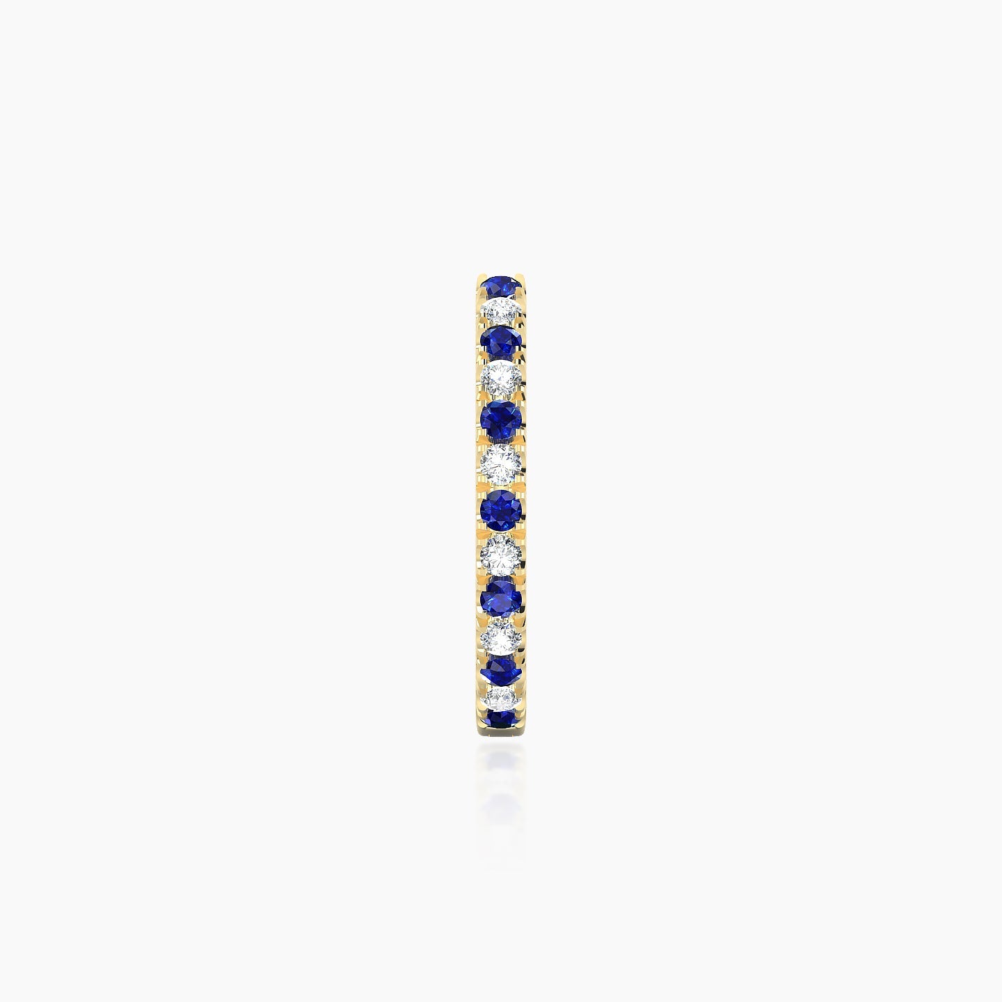 Terra | 18k Yellow Gold 9.5 mm Sapphire & Diamond Hoop Piercing