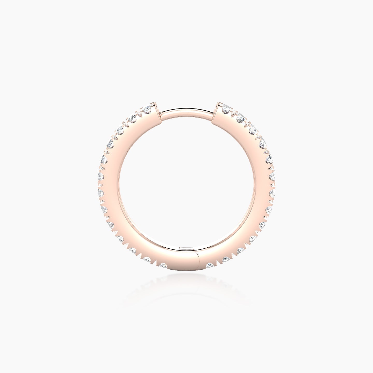 Terra | 18k Rose Gold 9.5 mm Diamond Hoop Piercing