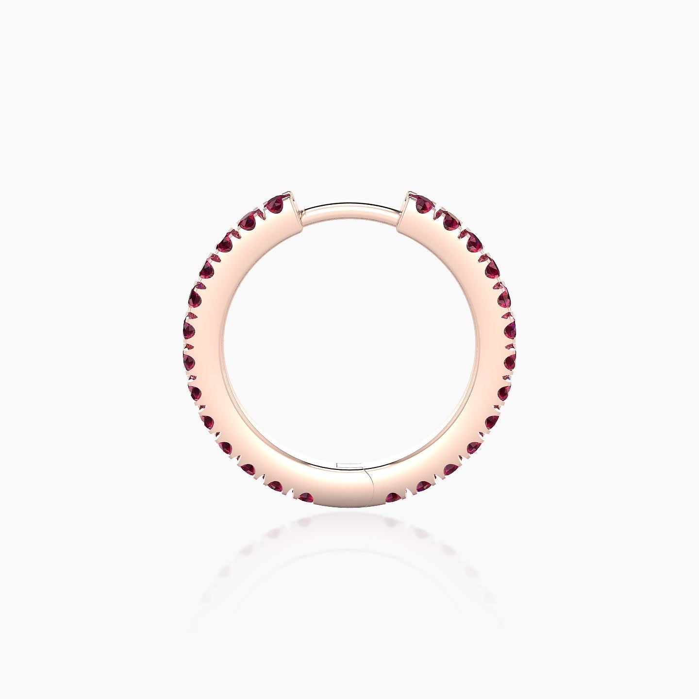 Terra | 18k Rose Gold 9.5 mm Ruby Hoop Piercing