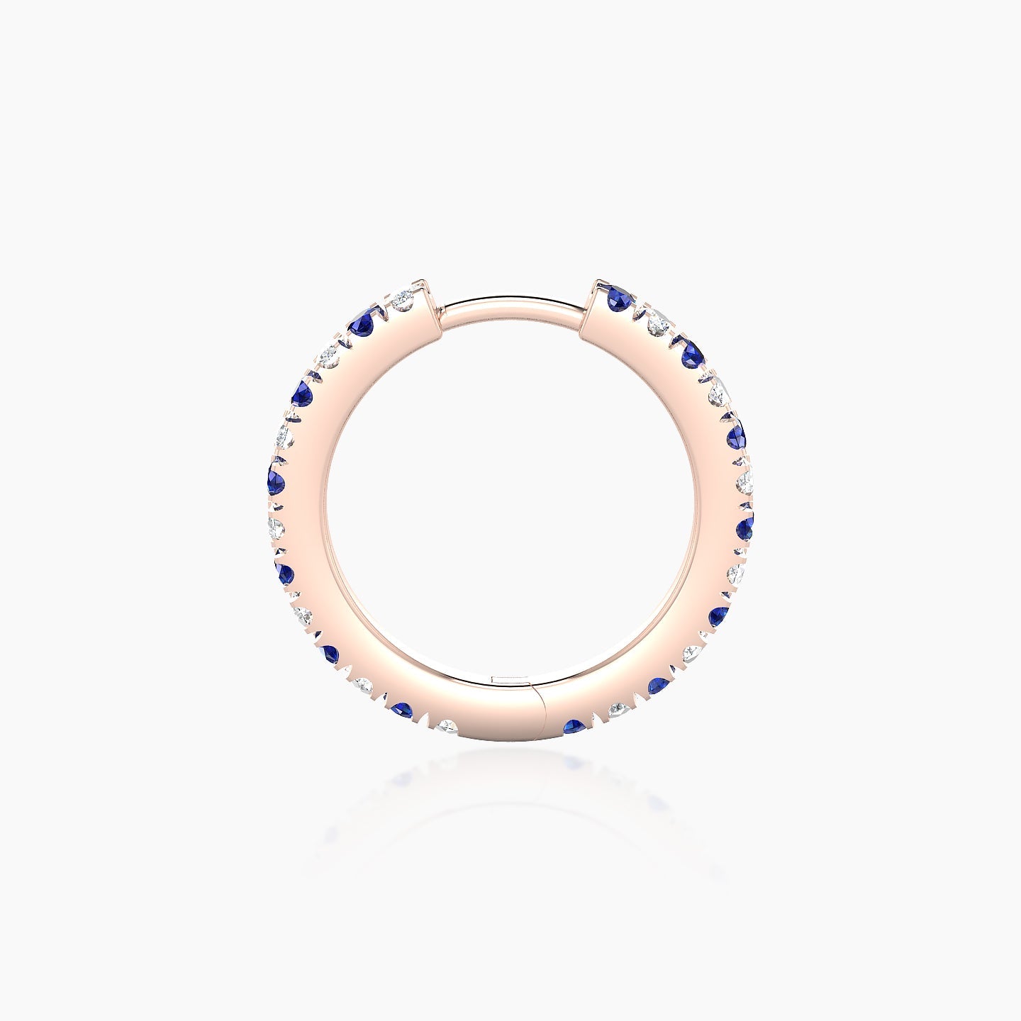 Terra | 18k Rose Gold 9.5 mm Sapphire & Diamond Hoop Piercing