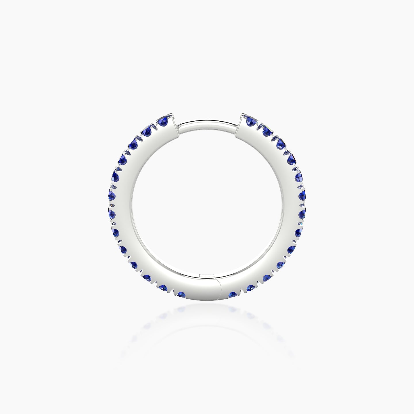 Terra | 18k White Gold 9.5 mm Sapphire Hoop Piercing