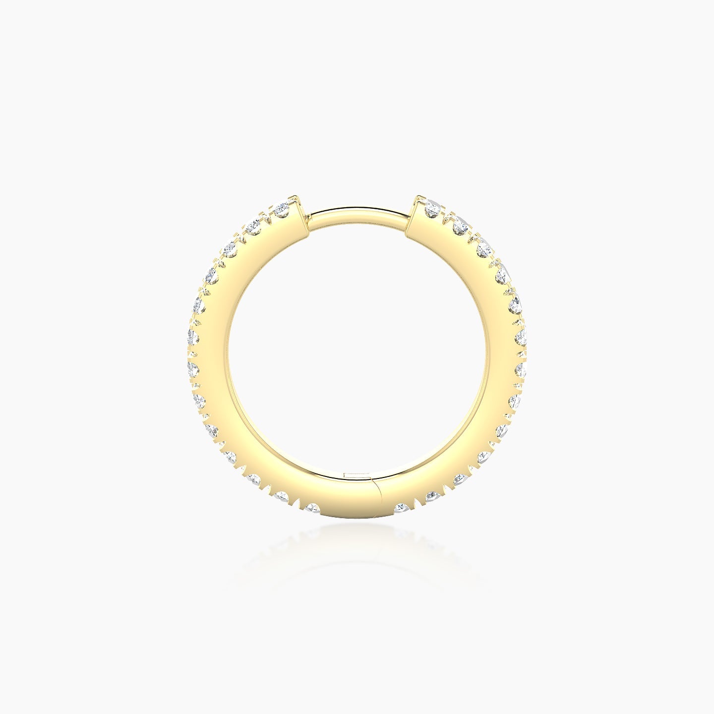 Terra | 18k Yellow Gold 9.5 mm Diamond Hoop Piercing