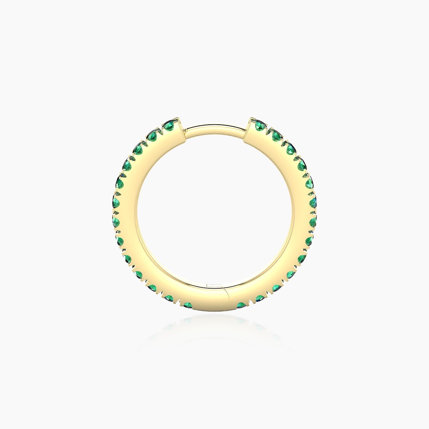 Terra | 18k Yellow Gold 9.5 mm Emerald Hoop Piercing