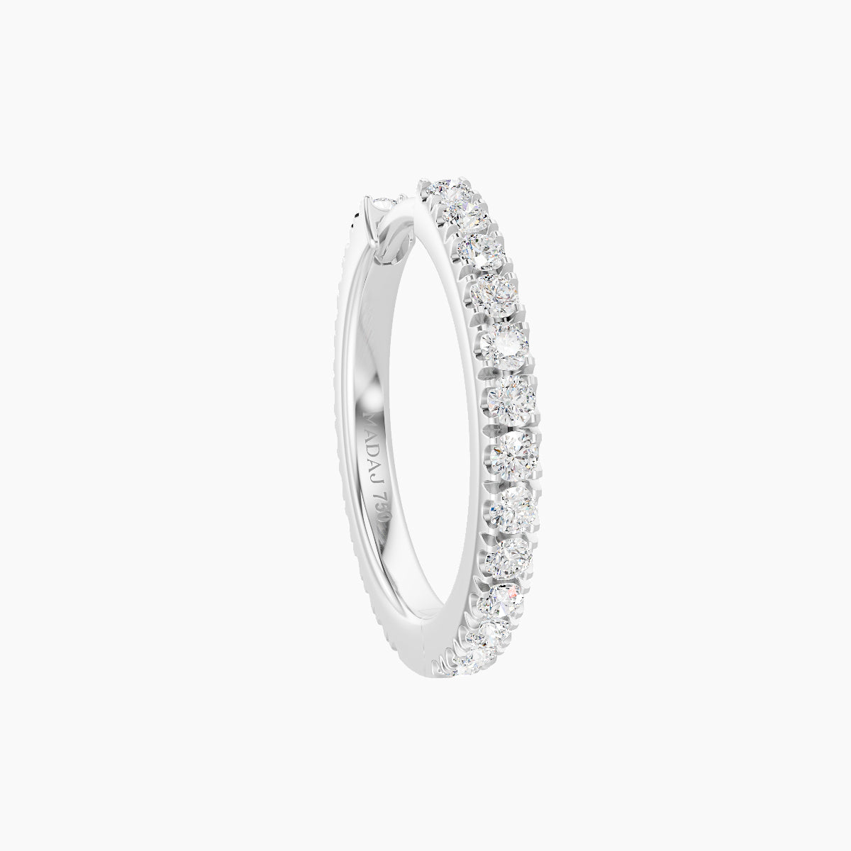 Terra | 18k White Gold 9.5 mm Diamond Nose Ring Piercing