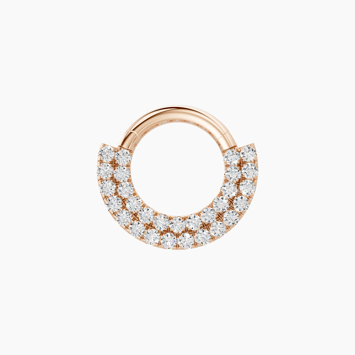 Thalia | 18k Rose Gold 6.5 mm Diamond Daith Piercing
