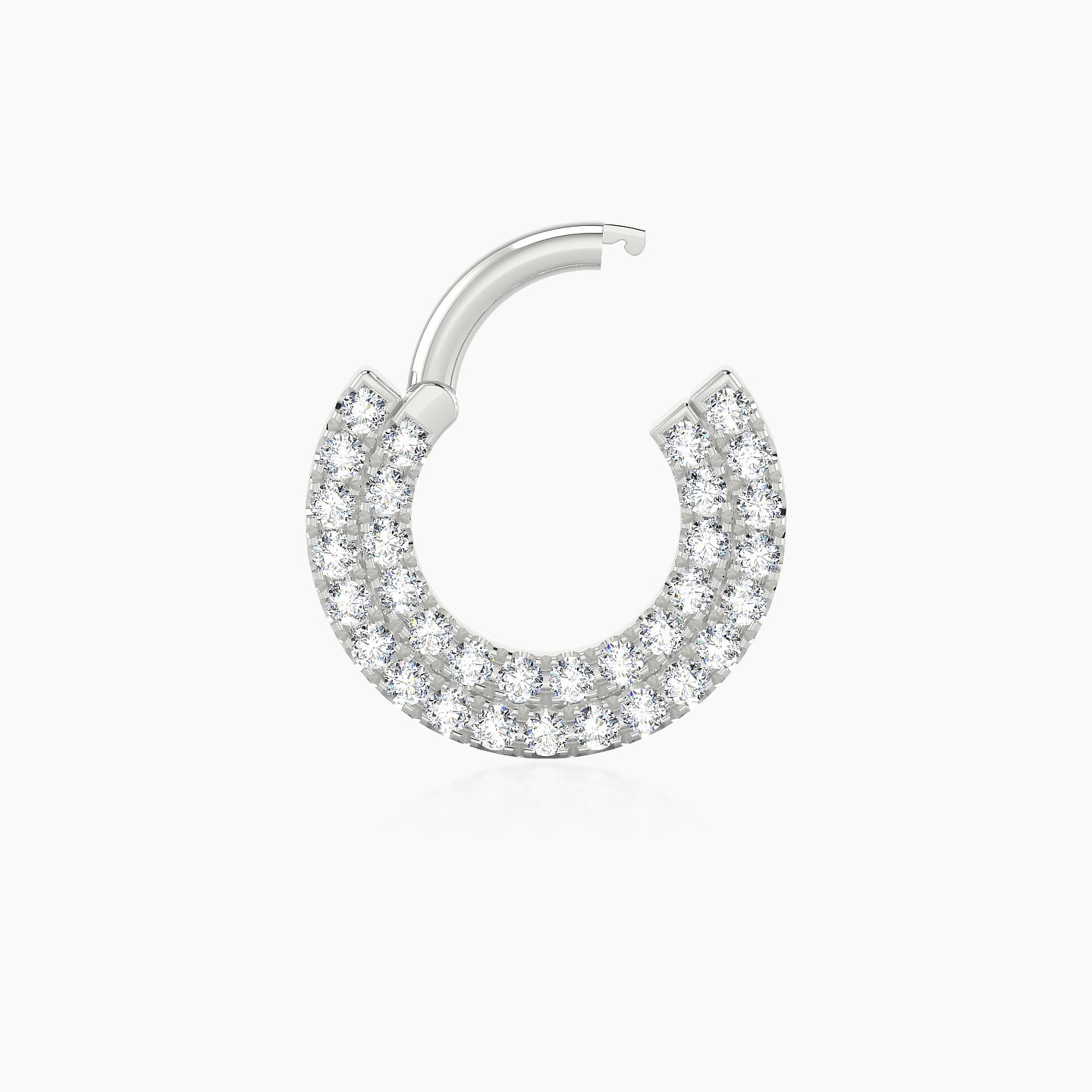Thalia | 18k White Gold 6.5 mm Diamond Daith Piercing