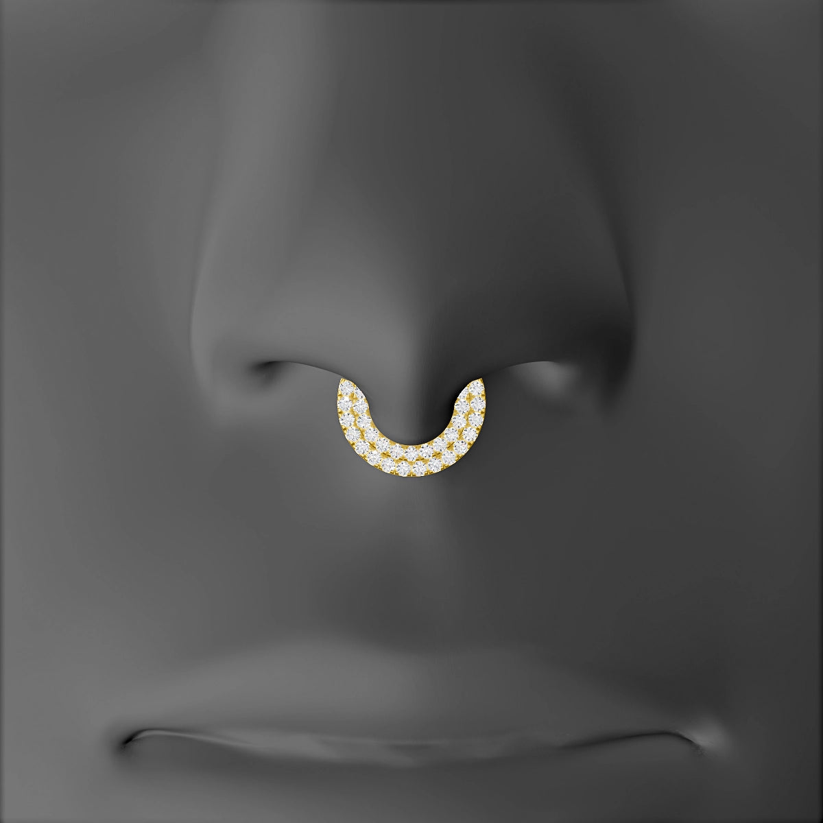 Thalia | 18k Yellow Gold 6.5 mm Diamond Septum Piercing