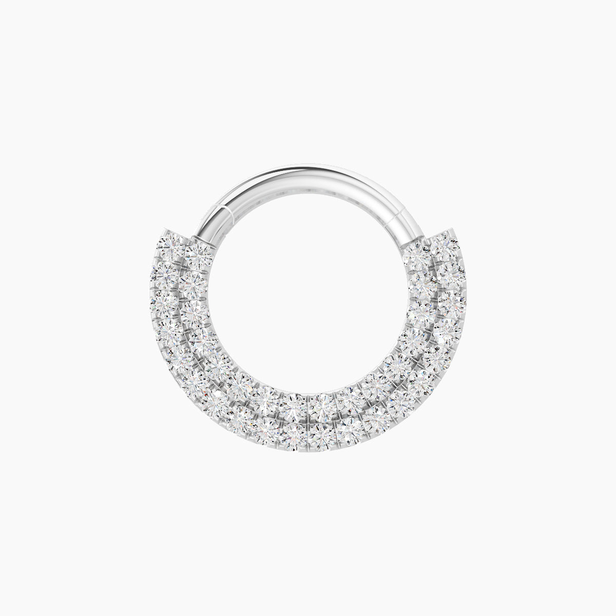 Thalia | 18k White Gold 8 mm Diamond Daith Piercing