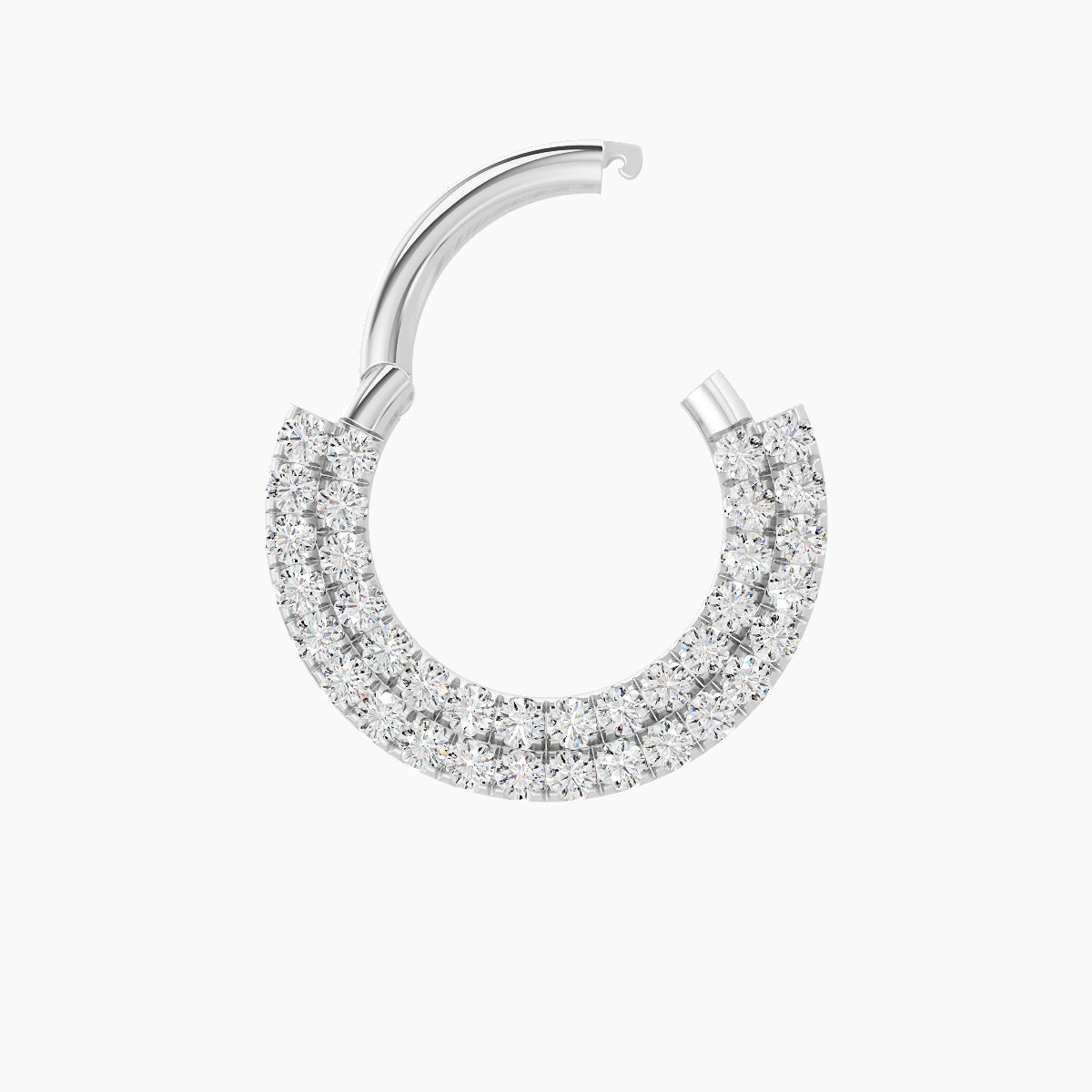 Thalia | 18k White Gold 8 mm Diamond Daith Piercing