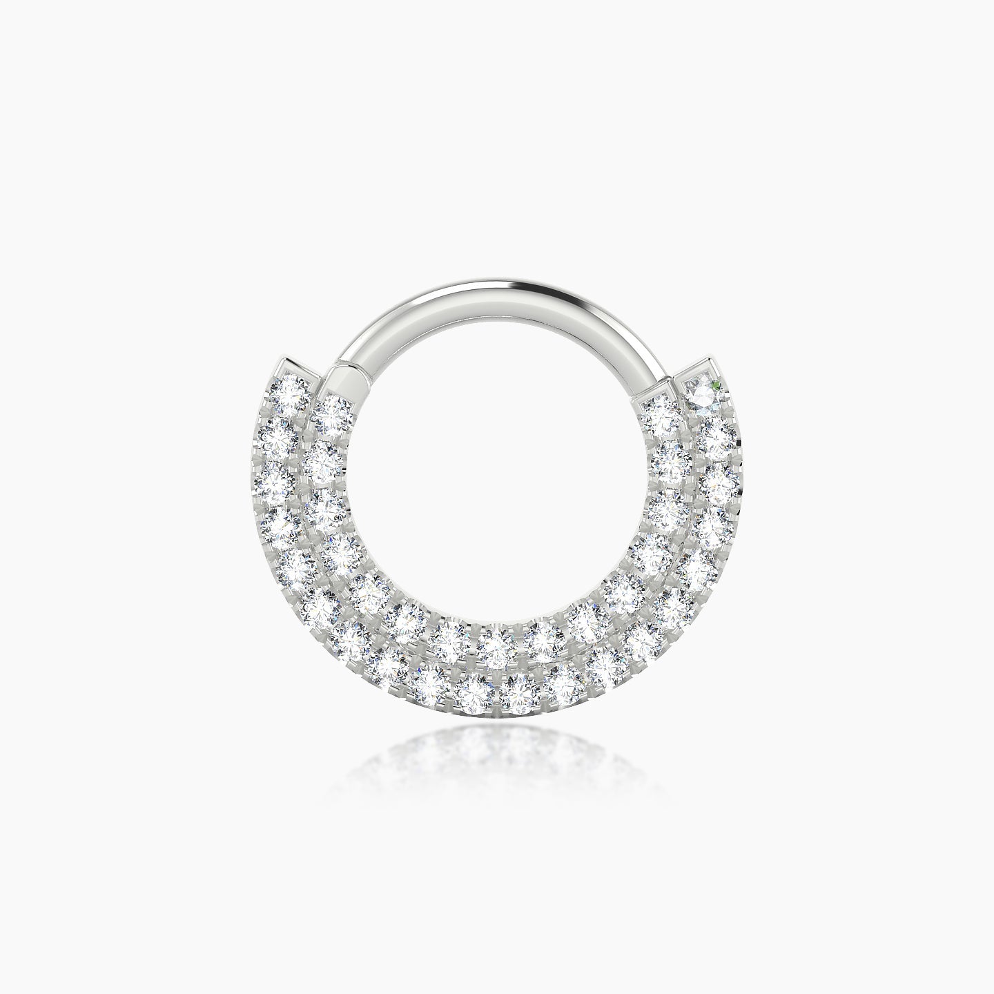 Thalia | 18k White Gold 8 mm Diamond Daith Piercing