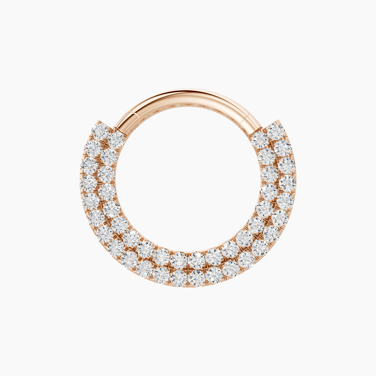 Thalia | 18k Rose Gold 9.5 mm Diamond Daith Piercing