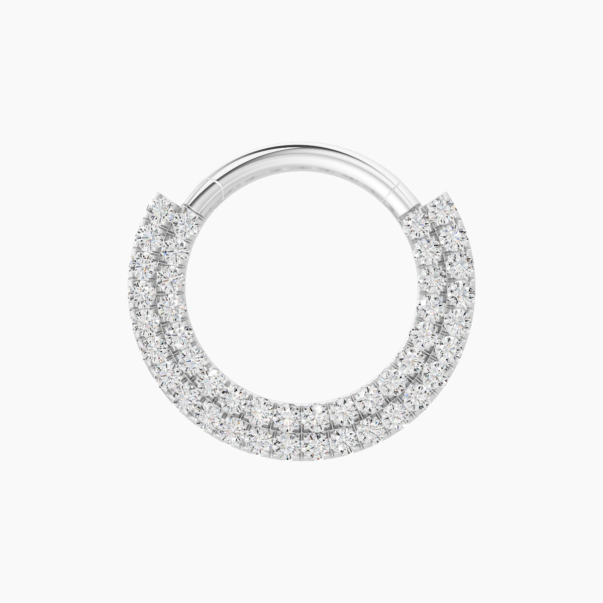 Thalia | 18k White Gold 9.5 mm Diamond Daith Piercing