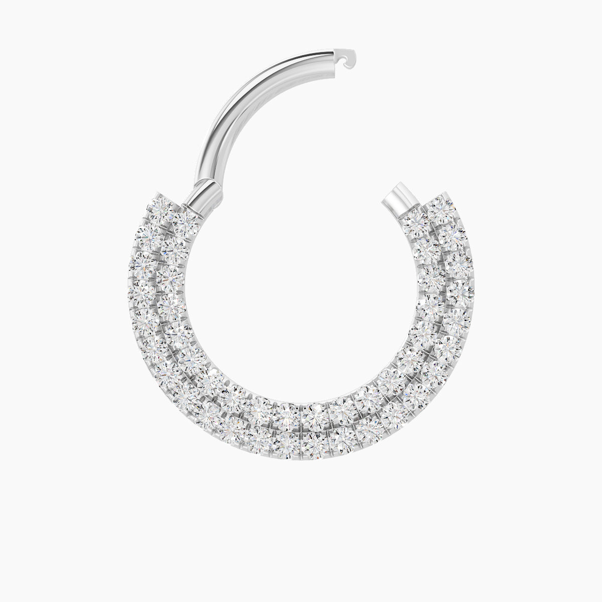 Thalia | 18k White Gold 9.5 mm Diamond Daith Piercing