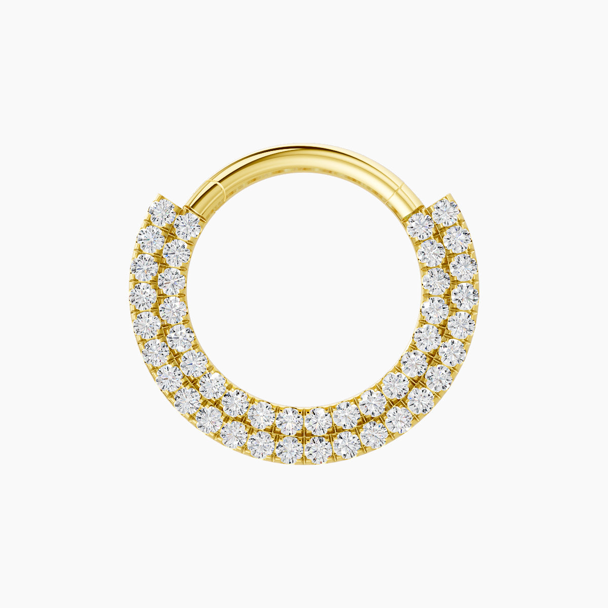 Thalia | 18k Yellow Gold 9.5 mm Diamond Daith Piercing