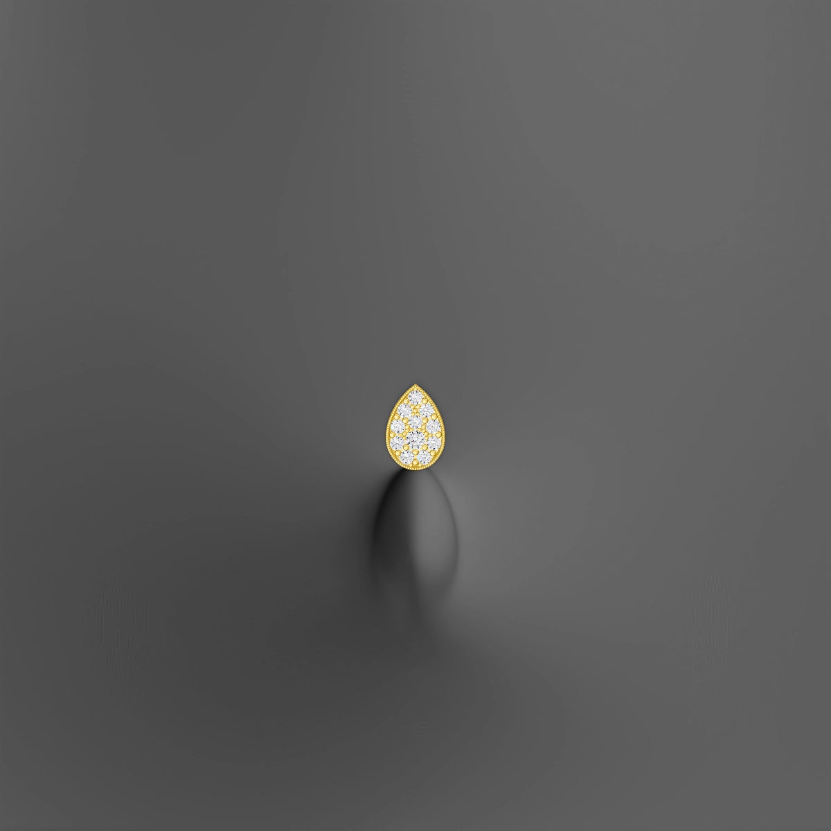 Thalie | 18k Yellow Gold 6.5 mm 10 mm Diamond Floating Navel Piercing