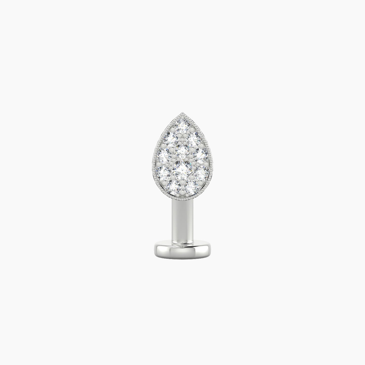 Thalie | 18k White Gold 6.5 mm 10 mm Diamond Floating Navel Piercing