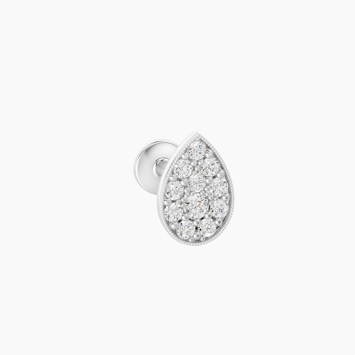 Thalie | 18k White Gold 6.5 mm 5 mm Diamond Piercing