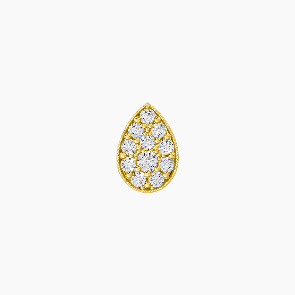 Thalie | 18k Yellow Gold 6.5 mm 5 mm Diamond Piercing