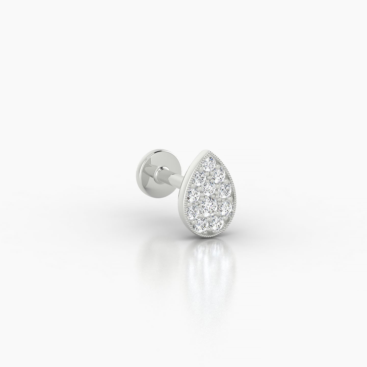 Thalie | 18k White Gold 6.5 mm 5 mm Diamond Piercing