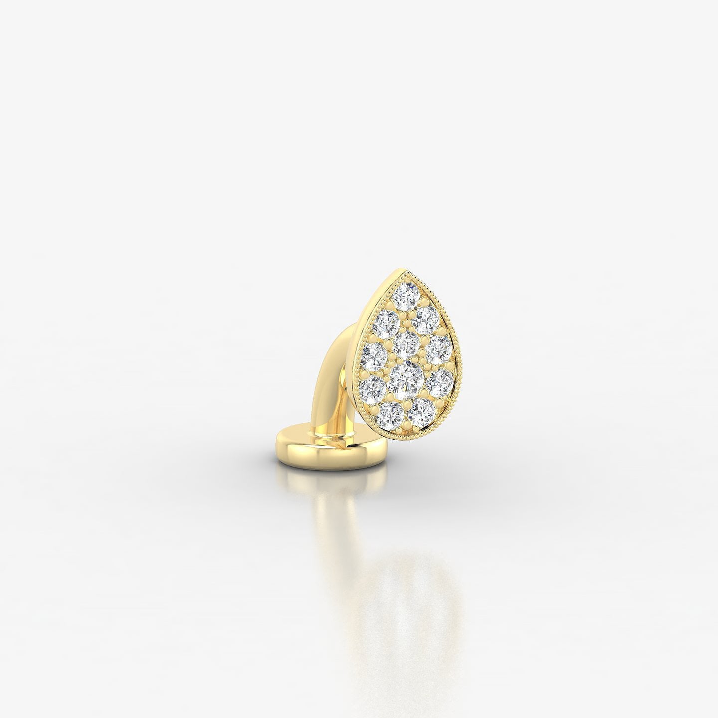 Thalie | 18k Yellow Gold 6.5 mm 6 mm Diamond Floating Navel Piercing