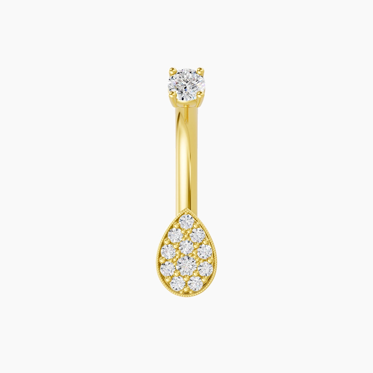 Thalie | 18k Yellow Gold 6.5 mm 8 mm Diamond Belly Piercing