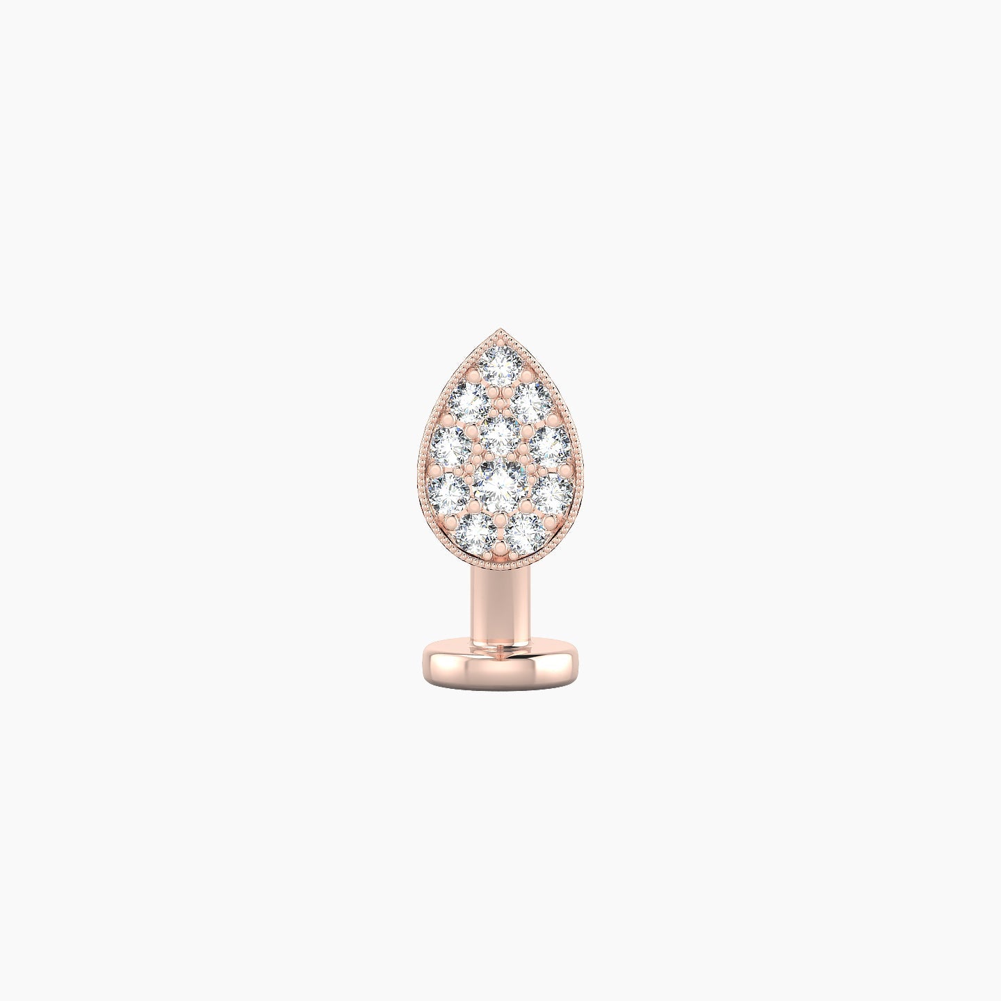 Thalie | 18k Rose Gold 6.5 mm 8 mm Diamond Floating Navel Piercing