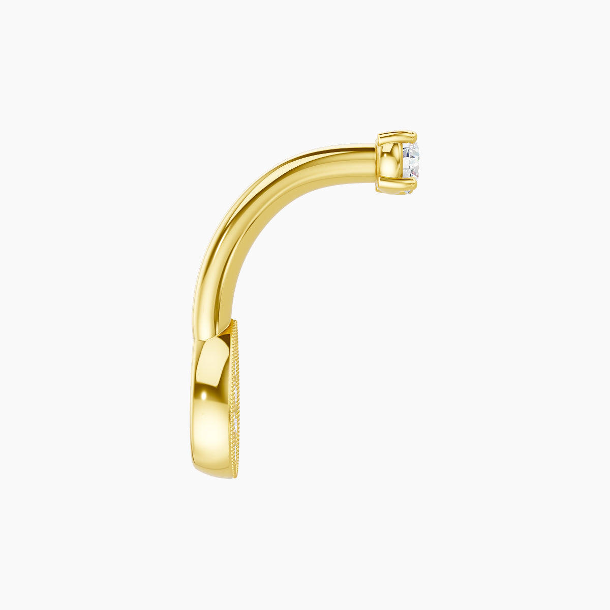 Thalie | 18k Yellow Gold 6.5 mm 8 mm Diamond Navel Piercing