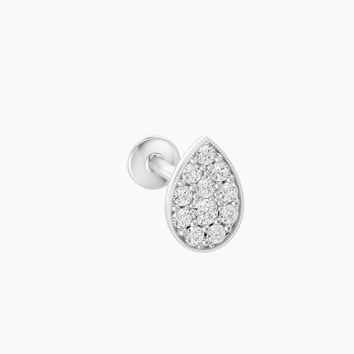 Thalie | 18k White Gold 6.5 mm 8 mm Diamond Piercing