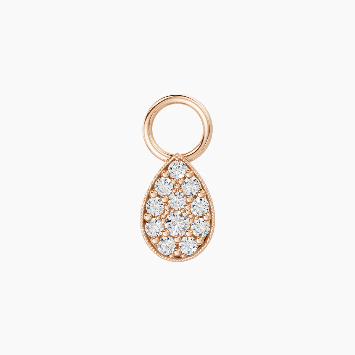Thalie | 18k Rose Gold 6.5 mm Diamond Charm
