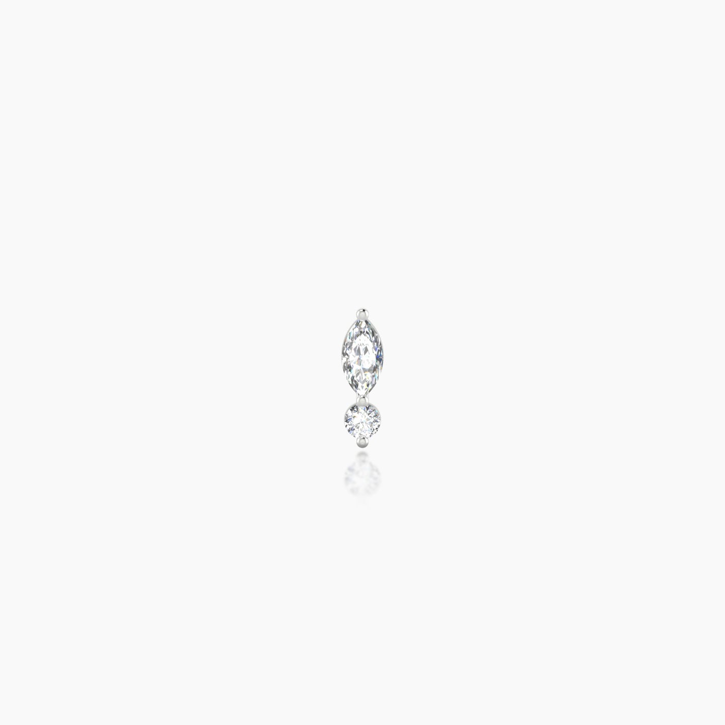 Thea | 18k White Gold 5.5 mm 5 mm Diamond Nostril Piercing