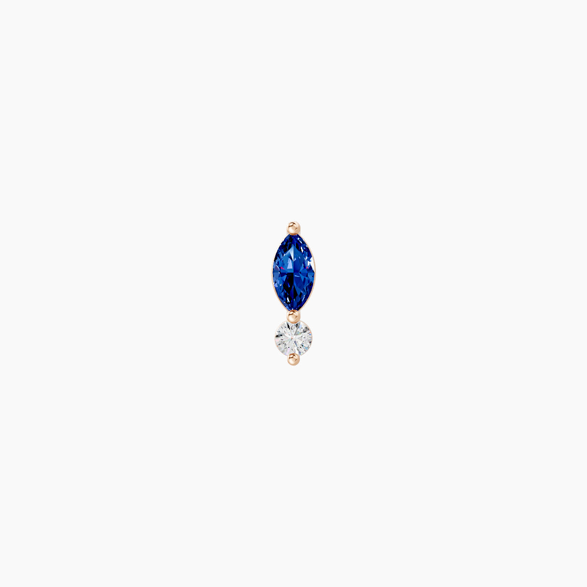 Thea | 18k Rose Gold 5 mm 5.5 mm Sapphire & Diamond Piercing